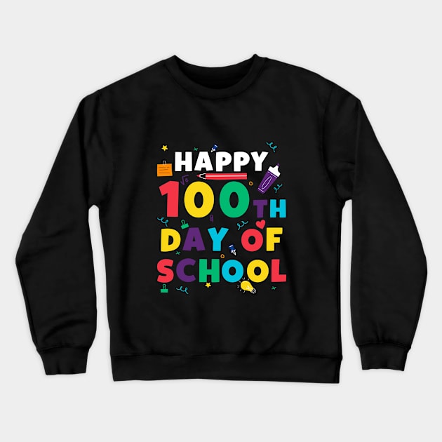 100 Days of School Crewneck Sweatshirt by yoveon